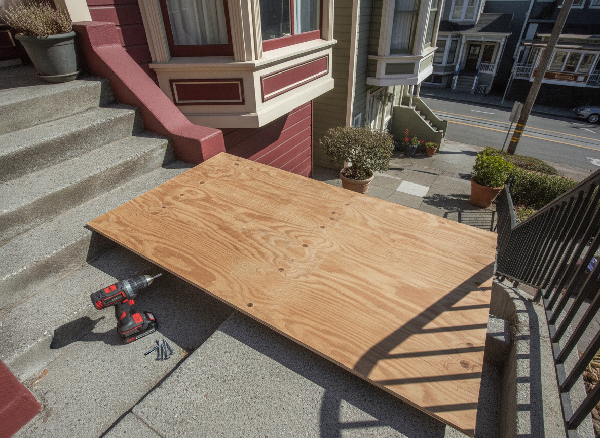 Emergency board-up in San Francisco County