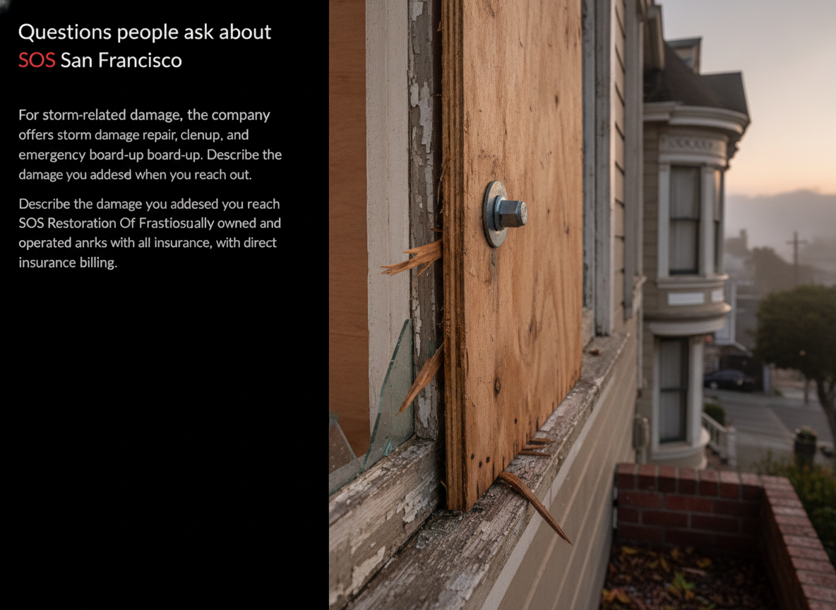 Storm damage repair in San Francisco County