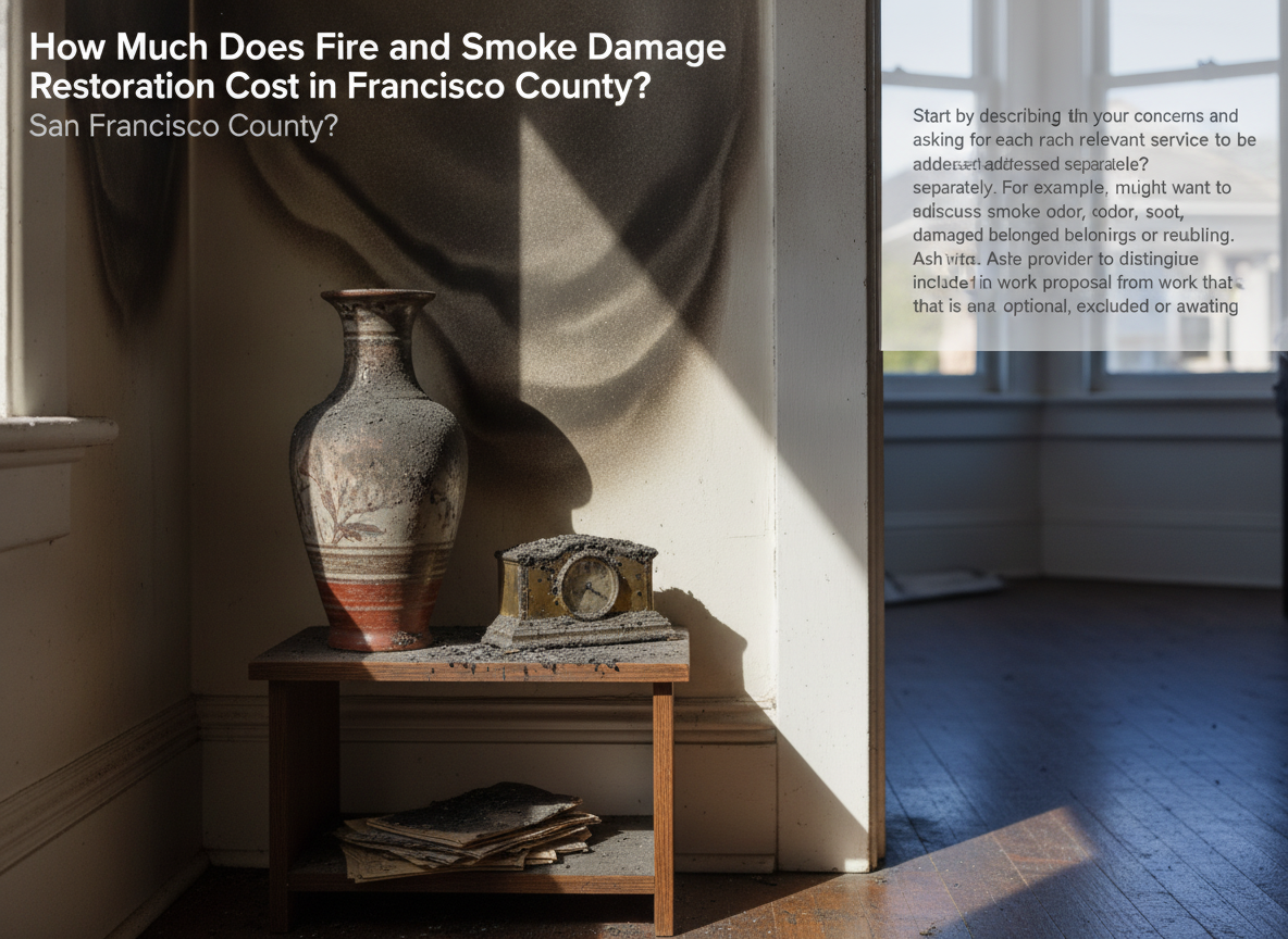 What should I ask to have included in a fire restoration estimate?