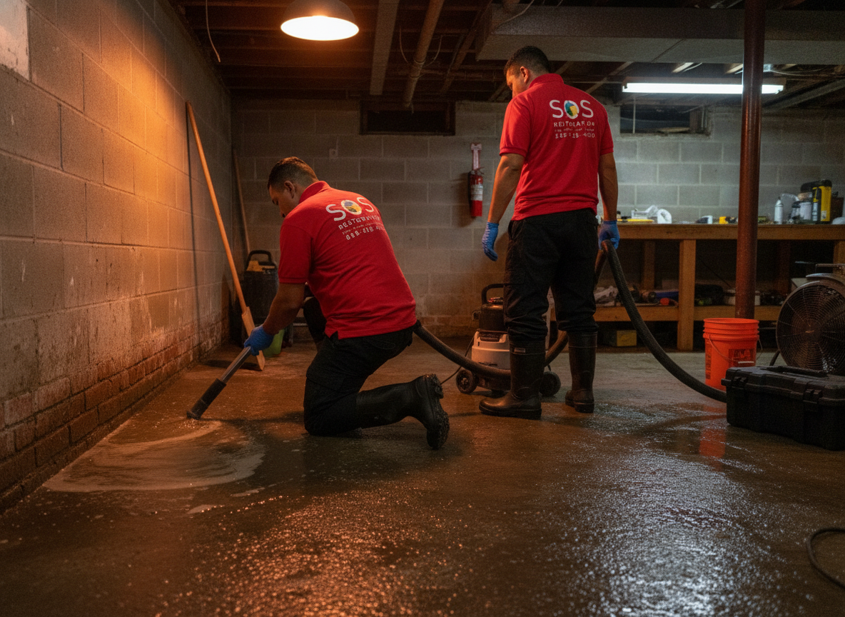 How does water extraction fit into sewage cleanup?